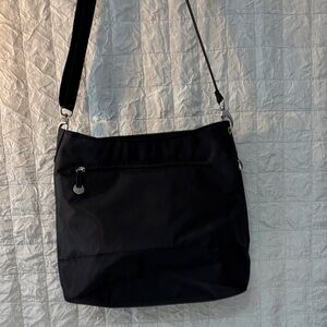 Travelon Black Shoulder Bag with Silver Accents